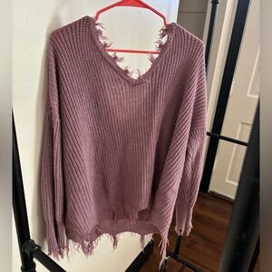 Purple cozy sweater